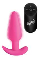 BANG! - Vibrating Butt Plug with Remote Control - Pink