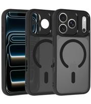 Matinis juodas dėklas Apple iPhone 17 Pro Max telefonui "Full Matte Mag Cover"