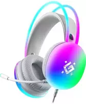 Defender Ausinės Defender IGNIS Šviečiantys žaidimai USB RGB Balta + ŽAIDIMAS