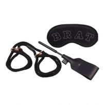 Sekso prekių rinkinys Sex & Mischief Knotty Brat Kit, juodas