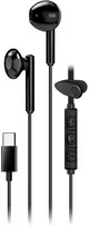 Ausinės Genius ausinės HS-M366 ausinės, mikrofon, USB-C, rotáční klip, juoda