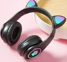 Aptel Belaidės ausinės ZS7F su LED kačių ausimis ir Bluetooth 5.0, juodos