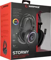 Rampage STORMY Juodas 7.1 USB erdvinio garso ausinės su mikrofonu