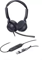Ausinės Yealink UH42 Dual Teams USB-C/A Ausinių rinkinys su laidu su lankeliu ant galvos Połączenia/muzyka USB Type-C / USB Type-A Juodas