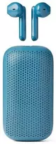 „Lexon Speakerbuds“ belaidės ausinės su „Bluetooth“ garsiakalbiu, mėlynas LA127B