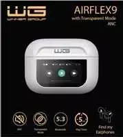 „Winner Group WG“ – „Bluetooth“ ausinės WG AirFlex 9 su ekranu, „Avatar“, ANC, baltos