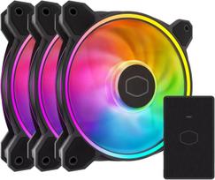 Wentylator Cooler Master MasterFan MF120 Halo 2 Black 3-pack + Hub (MFL-B2DN-213P2-R2) | MFL-B2DN-213P2-R2 | 4719512127506
