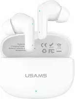 USAMS E05 TWS ausinės Bluetooth 6.0 belaidės baltos spalvos