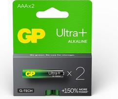 GP Elementai GP ULTRA+ ALKALINE AAA/LR03, 1,5V, 2 vnt.