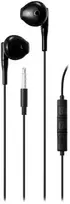E130 pusiau į ausis įdedamos ausinės STREETZ , atsiliepimo mygtukas, 3,5 mm, mikrofonas, juodos / E130-BLK / 6612038
