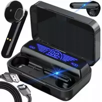 Bluetooth 5.1 belaidės „Earbuds“ ausinės su „Powerbank“ ir LED žibintuvėliu