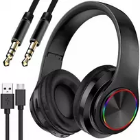 B39 belaidės ausinės su mikrofonu, Bluetooth, RGB apšvietimas