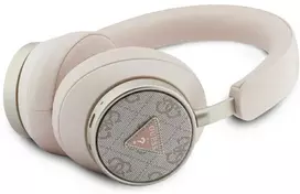 Ausinės Guess PU 4G Triangle Logo ENC Belaidės Headphone Rožinė