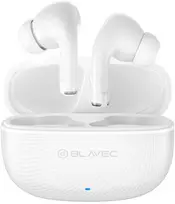 Blavec ausinės Bluetooth TWS BW-02 Carbon (BW02-W) baltos spalvos