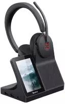 Ausinės Yealink WH68 Workstation Laisvų rankų įranga Vielinis ir Bevielis Su lankeliu Skambučiai / muzika C tipo USB Bluetooth Įkrovimo stovas Juoda