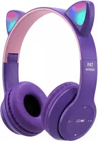 Ausinės Słuchawki Hainice KittyBeats P47, violetinė
