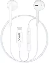 BWOO laidinės ausinės Lightning su garsumo valdikliu HF179 baltos