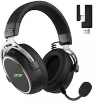 Ausinės HATOR Hypergang 3 Belaidės Ausinių rinkinys Bezprzewodowy su lankeliu ant galvos Gaming USB Type-C / USB Type-A Bluetooth Juodas