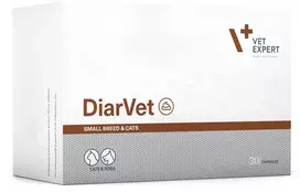 Gyvūnų Papildas - VetExpert Diarvet Mažų Veislių 30 Tablečių Šunims Ir Katėms, Be Glitimo, Be Cukraus