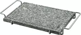 Cattara Granitinė kepimo plokštė GRANIT L su grioveliu ir laikikliu, 30x20x1,65 cm