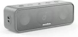 Soundcore nešiojama Bluetooth kolonėlė, stereo garsas, 16 W, 24 h veikimas, IPX7, pilka, A3117