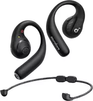 Soundcore atviros konstrukcijos belaidės ausinės su tvirtinimu prie ausų, Bluetooth 5.3, juodos, AeroFit Pro