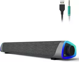 Kompiuterio kolonėlės Soulion garso kolonėlė kompiuteriui su USB maitinimu, LED apšvietimu ir 6 W galia R30
