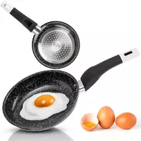 EliteHoff indukcinė keptuvė, aliuminio, keramikinė danga, 16 cm, juoda
