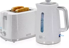 briebe virtuvės prietaisų rinkinys: skrudintuvas 2 riekėms, 7 lygiai, 870 W + elektrinis virdulys 1.7 l, 2200 W, nerūdijantis plienas