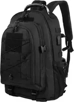 aiGear taktinė kuprinė 35 l, vandeniui atspari, 7 skyriai, juoda, sportui ir žygiams