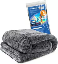 Kemes mikropluošto šluostė automobiliui, XXL, 40 x 40 cm, 1400 g/m², itin sugerianti, pilka