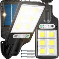 Lampa LED gatvės žibintas, saulės žibintas, 120 cob LED -E310
