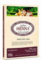 Pagaminta Indijoje pagal Elfam Herbalshop SIA, Latvija užsakymą Plaukų dažai Indian Henna Mahogany, 100 g