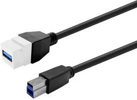 USB kabelis VivoLink Vivolink Keystone White USB3,0 A-Female to USB3,0 B-Male | PROKEYUSB3AFBM3W | 5715063747452