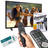 Išmaniojo (Smart TV) ir televizoriaus priedas Pakaitinis nuotolinio valdymo pultas RM-L1225, skirtas "Philips Smart TV" + "Energizer" AAA baterijos 4 vnt.