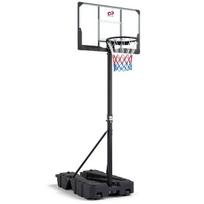Costway reguliuojamo aukščio krepšinio lankas su ratukais, 230–305 cm, juodas