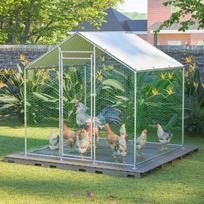 Vištų narvas metalinis, 2x2x2 m, su PE stogu, 1 vnt