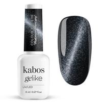 Kabos Gelike Cat Eye Mercury, 8 ml – magnetinis hibridinis nagų lakas, 3D katės akies efektas, „Platinum Mercury“ platininė pilka