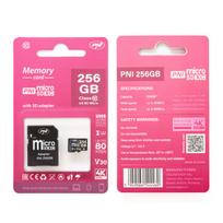 Atminties kortelė telefonui microSDXC 256GB atminties kortelė su SD adapteriu, 10 klasė, 80Mb/s, V30 | UHS greičio klasė 3