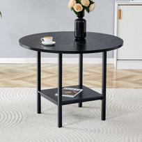 Valgomasis stalas, MDF ir metalas, 100x100x77 cm, 1 vnt