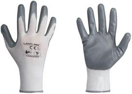Lahti Pro Rękawice Nitrilo pirštinės, pilkos ir baltos, l220308p, 12 porų, "8", ce, Lahti