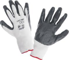 Lahti Pro Rękawice Nitrilo pirštinės, pilkos ir baltos, l220307p, 12 porų, "7", ce, Lahti
