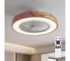 Brilagi - LED reguliuojamas šviestuvas su ventiliatoriumi LED/38W/230V 50 cm rožinė/ąžuolas + su nuotolinio valdymo pultu