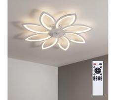 Brilagi - lubinis ventiliatorius su dimeriuojama LED šviesa, 43W/230V, Ø 90 cm, baltas, su nuotoliniu pultu