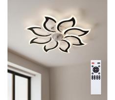 Brilagi - Dimeriuojamas LED lubinis ventiliatorius LED/44W/230V Ø 90 cm juodas + nuotolinio valdymo pultas