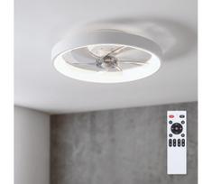 Brilagi - LED lubinis ventiliatorius su reguliuojamu ryškumu LED/34W/230V, skersmuo 50 cm, baltas + nuotolinio valdymo pultas