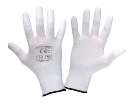 Lahti Pro Rękawice PU pirštinės, pirštams nelaidios, baltos l231107p, kartonas, "7", ce, Lahti