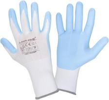 Lahti Pro Rękawice Nitrilo pirštinės baltos ir mėlynos l221607p, kartonas, "7", ce, Lahti