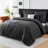 Termo fliso patalynės komplektas 200x200 cm – antracito spalvos, itin minkštas
