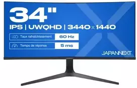 Monitorius JAPANNEXT 86,4cm JN-IPS340UWQHD60C-C65W-HS-W curved UWQHD